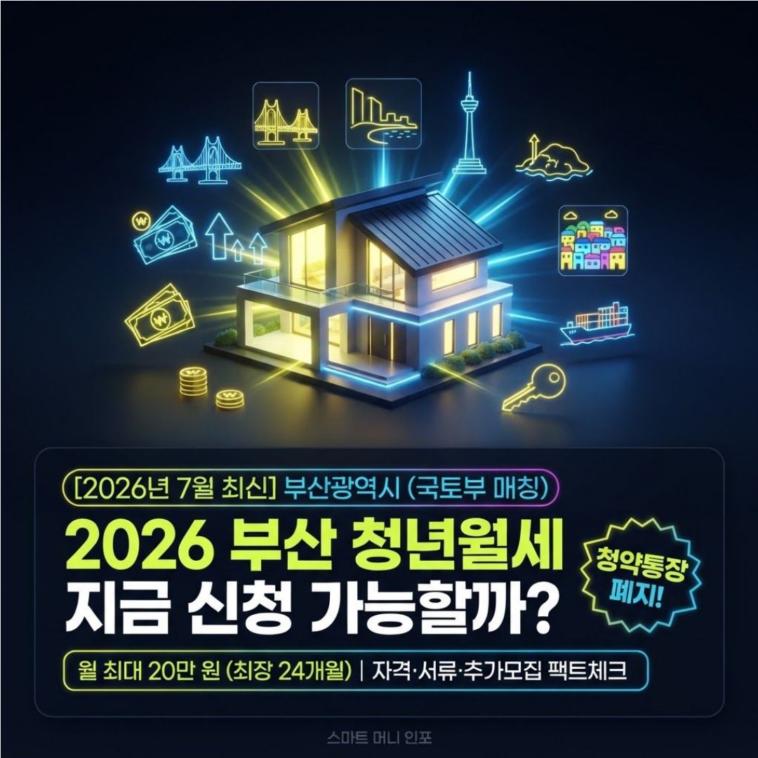 [7월 최신] 2026 부산 청년월세지원, 지금 신청해도 될까