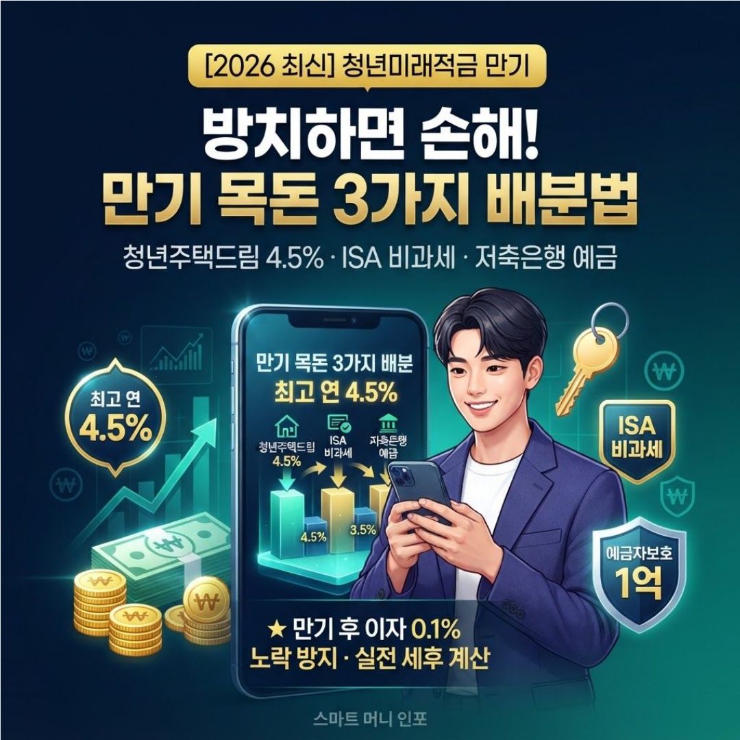 [7월 최신] 2026 청년미래적금 만기 후 운영법 안내 — 사회초년생이 손해 안 보는 목돈 배분 3가지