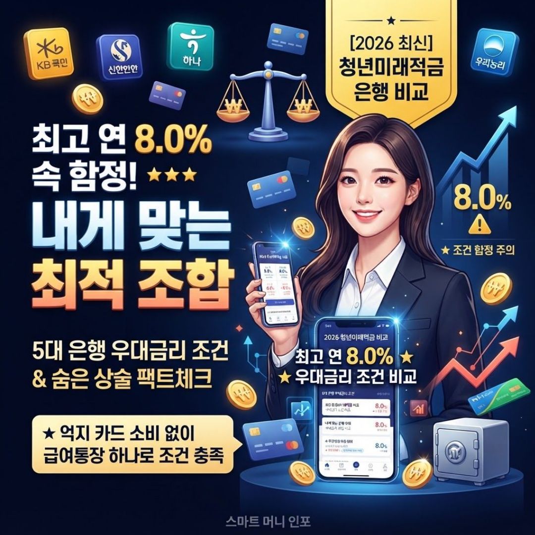 [7월 최신] 2026 청년미래적금 은행별 우대 금리 조건 비교 및 숨은 꼼수 총정리