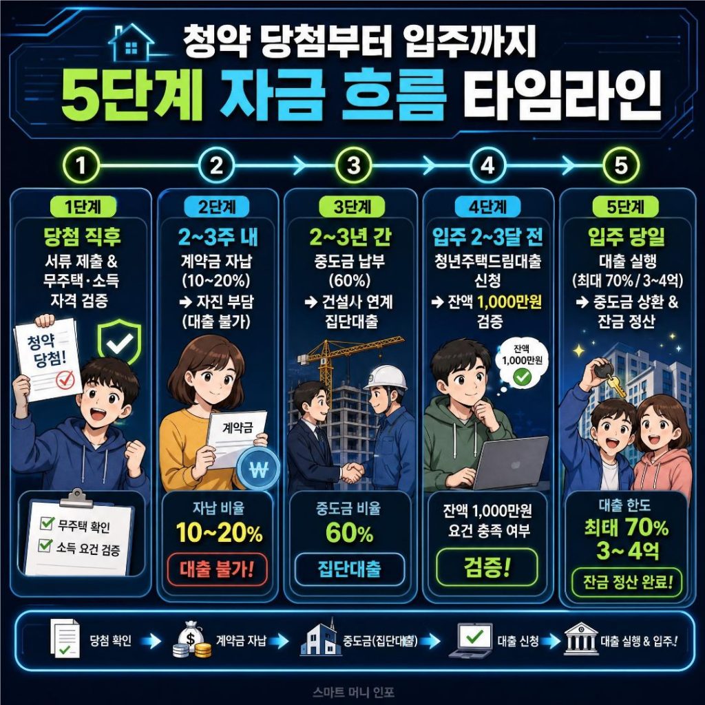 [7월 최신] 2026 청년주택드림대출 청약 당첨 후 실전