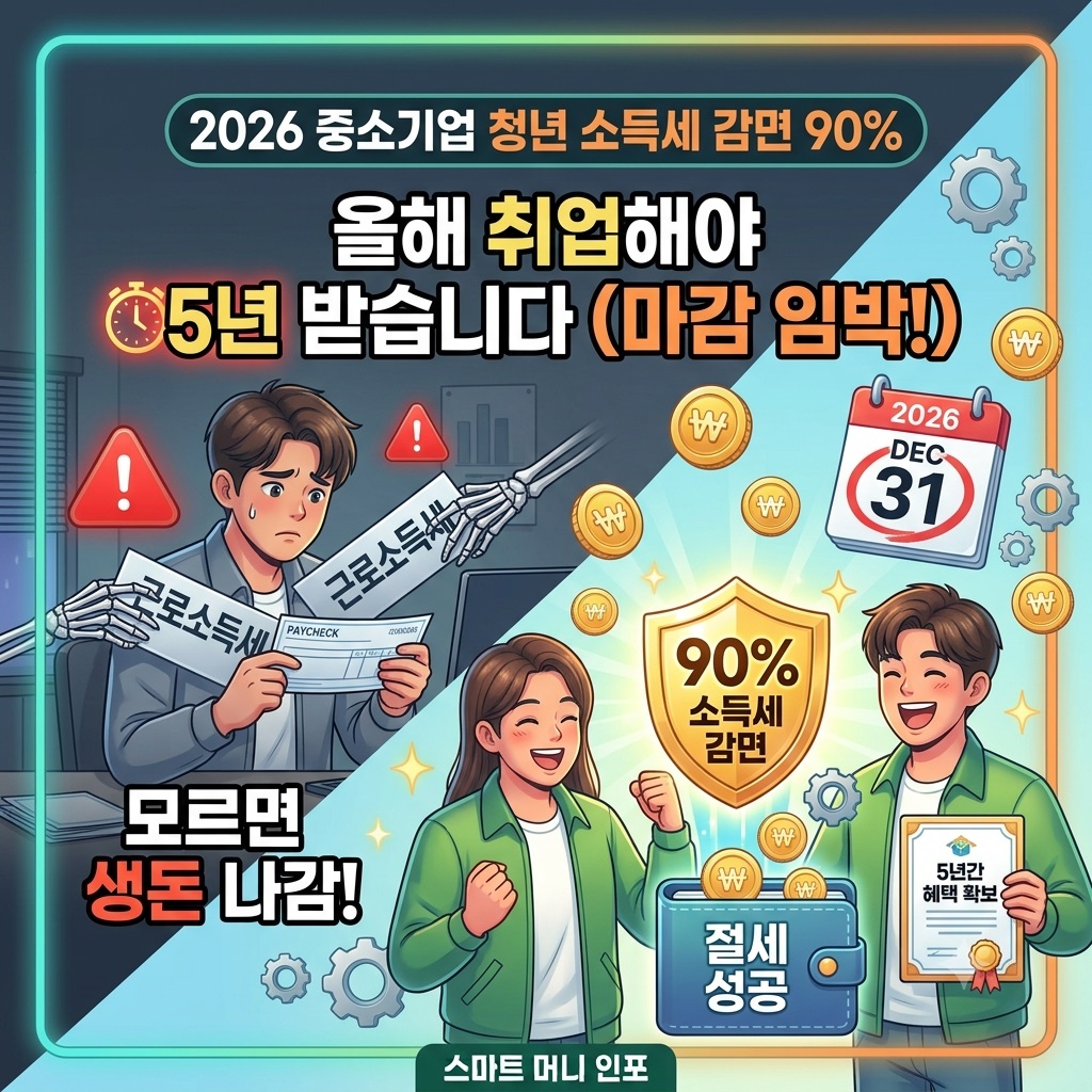[7월 최신] 중소기업 청년 소득세 감면 90%