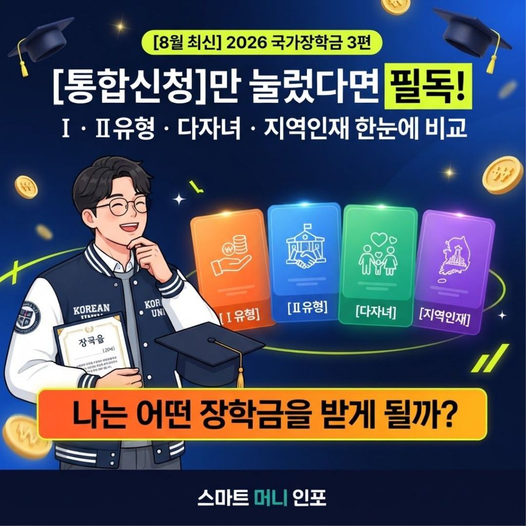 [8월 최신] 2026 국가장학금 유형별 비교