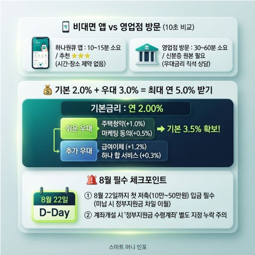 2026 청년내일저축계좌 하나은행 계좌개설 완벽 가이드
