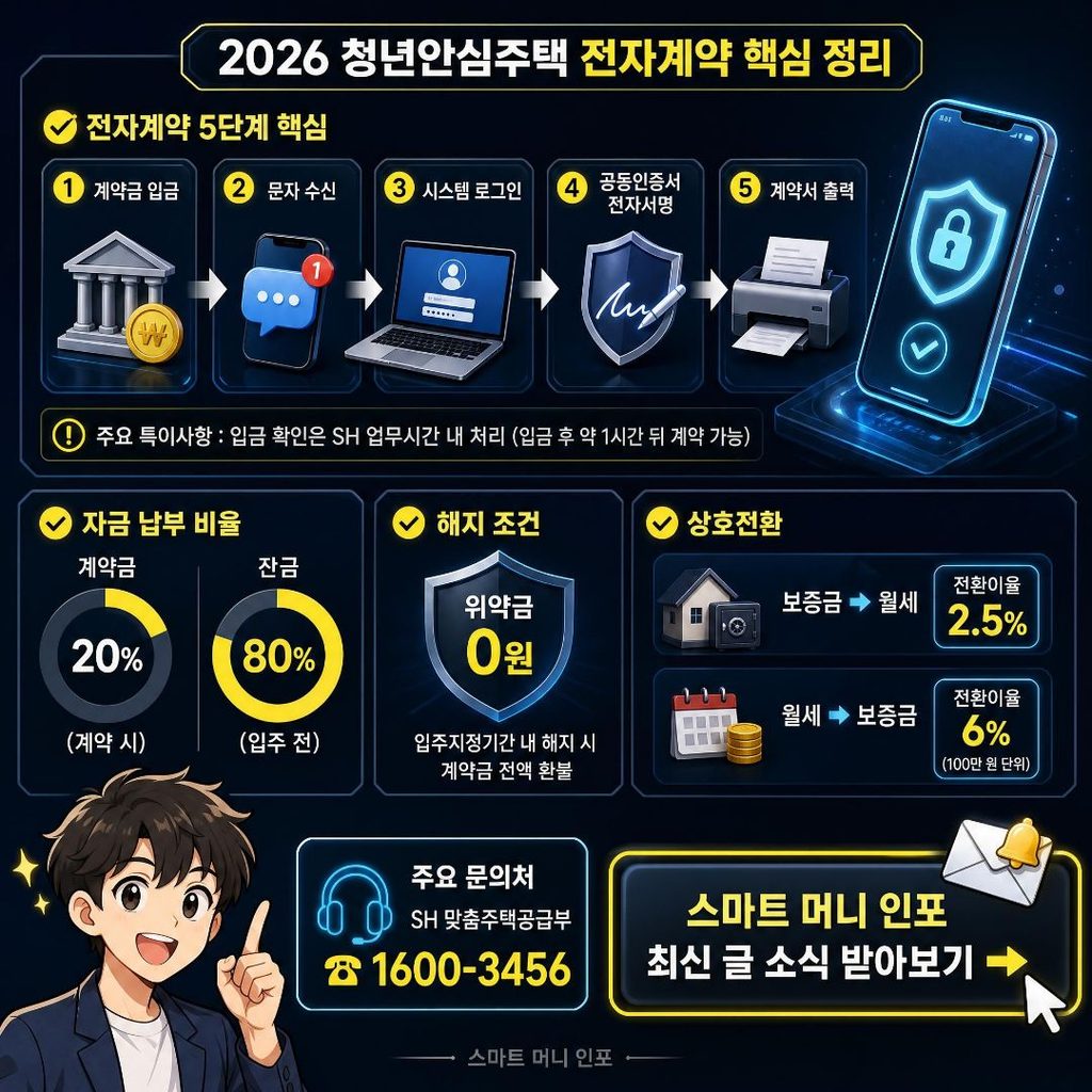 2026년 8월 최신 - 청년안심주택 계약체결 절차 완전정리