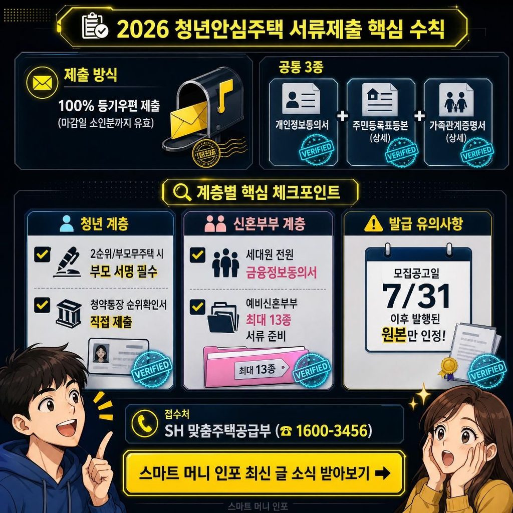 2026년 8월 최신 - 청년안심주택 서류제출 완벽 체크리스트
