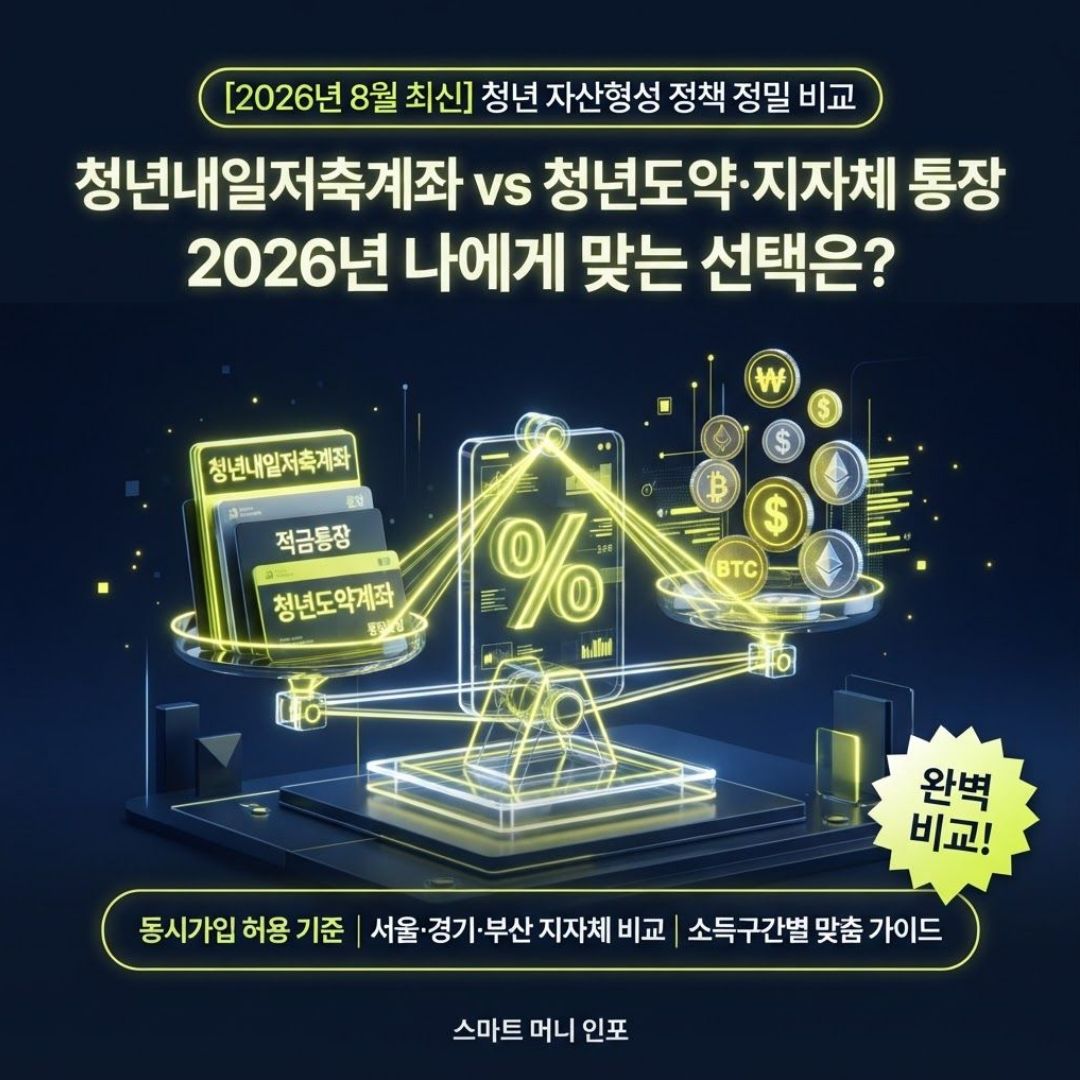청년내일저축계좌 vs 청년도약계좌·지자체 통장, 2026년 지금 나에게 맞는 건
